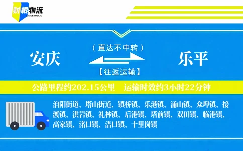 安庆到乐平物流公司