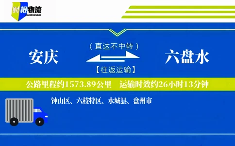 安庆到六盘水物流公司