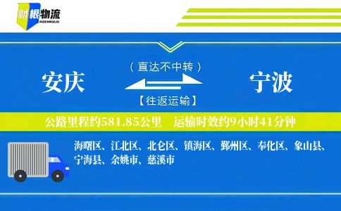 安庆到宁波物流公司