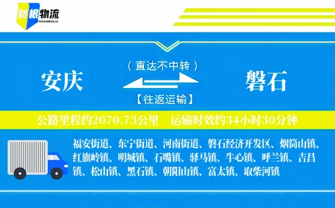 安庆到磐石物流公司
