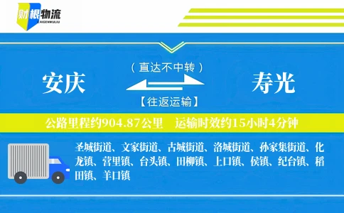 安庆到寿光物流公司