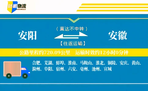 安阳到安徽物流公司