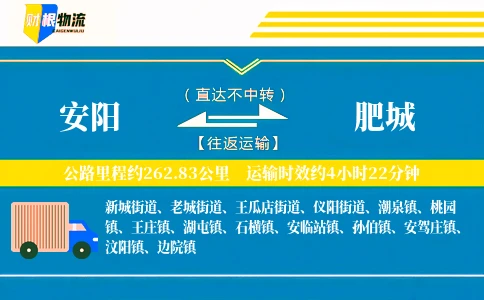 安阳到肥城物流公司