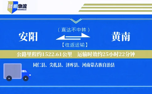 安阳到黄南物流公司