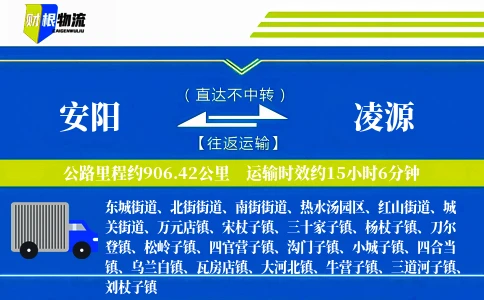 安阳到凌源物流公司