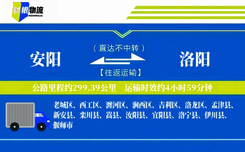 安阳到洛阳物流公司