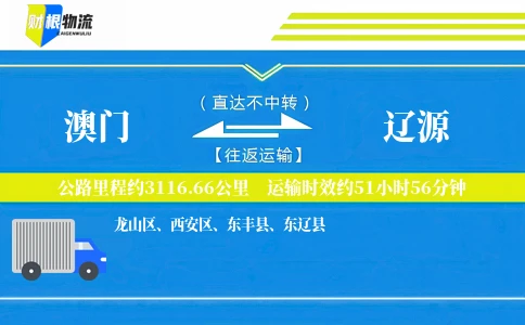 澳门到辽源物流公司