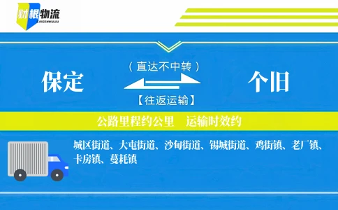 保定到个旧物流公司
