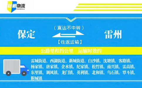 保定到雷州物流公司