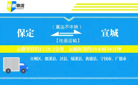 保定到宣城物流公司