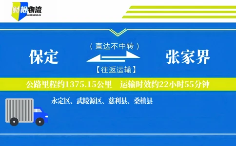 保定到张家界物流公司