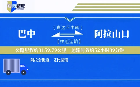 巴中到阿拉山口物流公司