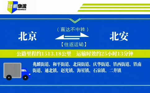 北京到北安物流公司