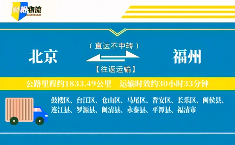 北京到福州物流公司