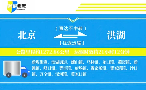 北京到洪湖物流公司