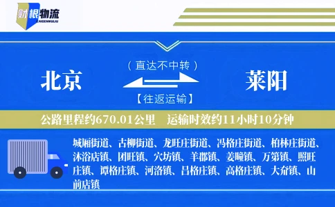 北京到莱阳物流公司