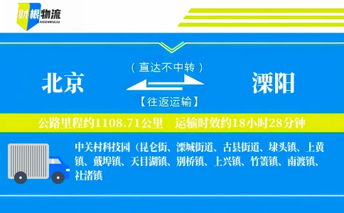 北京到溧阳物流公司