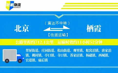 北京到栖霞物流公司