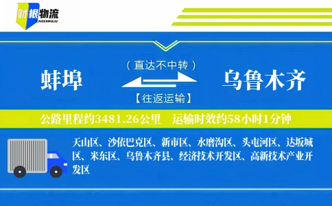 蚌埠到乌鲁木齐物流公司