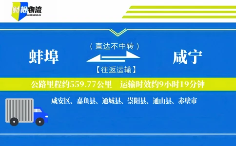 蚌埠到咸宁物流公司