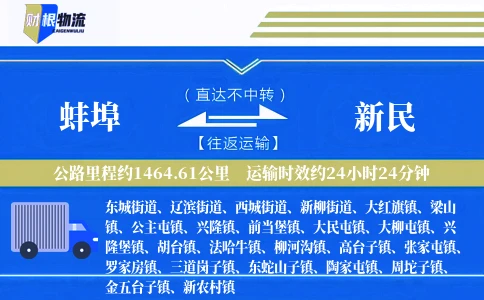 蚌埠到新民物流公司