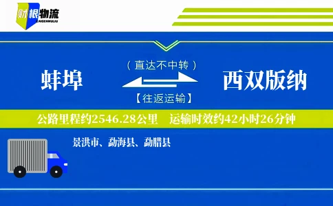 蚌埠到西双版纳物流公司
