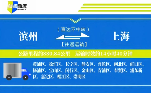滨州到上海物流公司