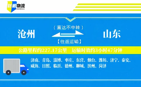 沧州到山东物流公司