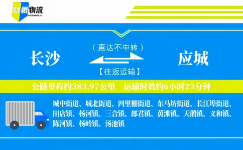 长沙到应城物流公司