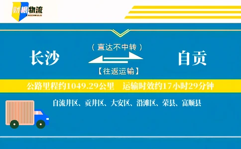 长沙到自贡物流公司