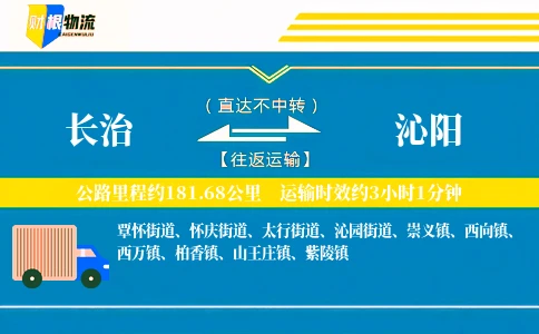 长治到沁阳物流公司