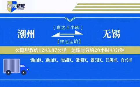 潮州到无锡物流公司