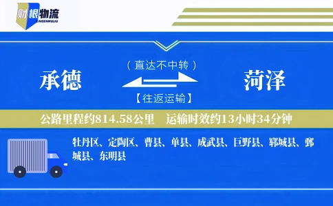 承德到菏泽物流公司