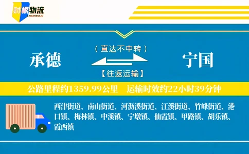 承德到宁国物流公司