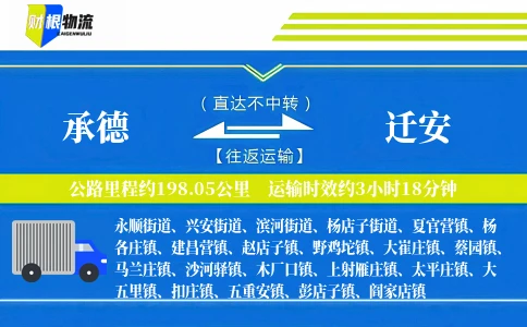 承德到迁安物流公司