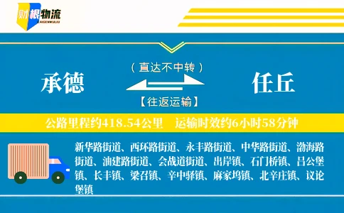 承德到任丘物流公司