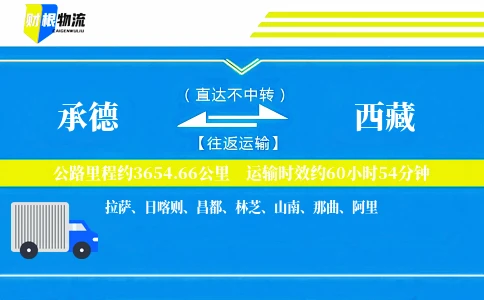 承德到西藏物流公司