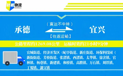 承德到宜兴物流公司