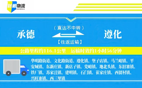 承德到遵化物流公司