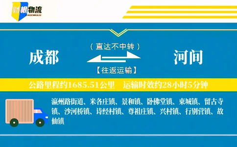 成都到河间物流公司
