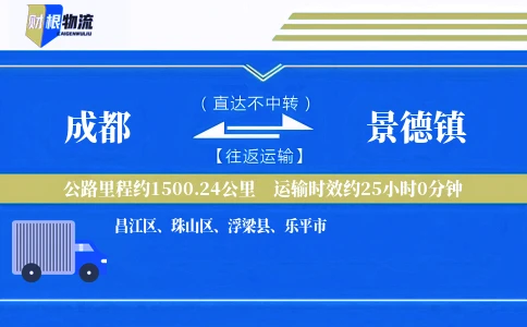 成都到景德镇物流公司