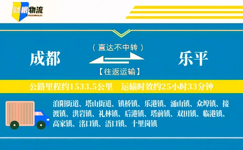 成都到乐平物流公司