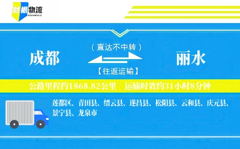 成都到丽水物流公司