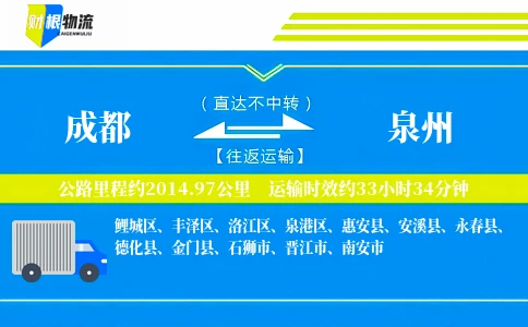成都到泉州物流公司