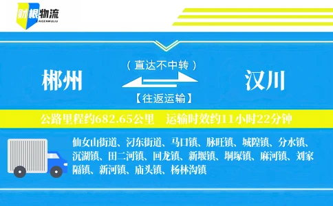郴州到汉川物流公司
