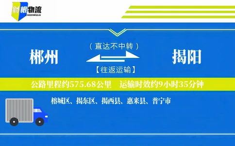 郴州到揭阳物流公司