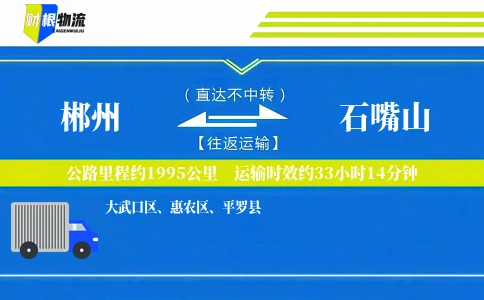 郴州到石嘴山物流公司