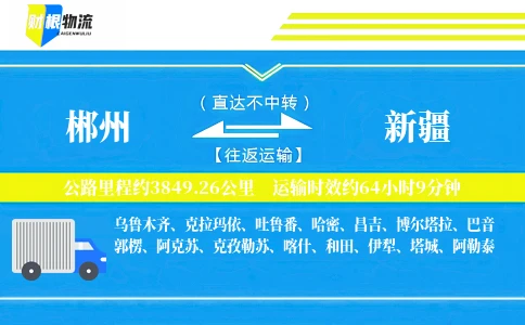 郴州到新疆物流公司