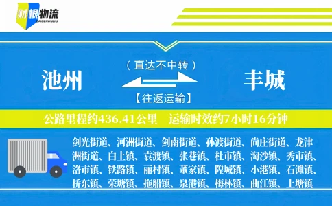 池州到丰城物流公司