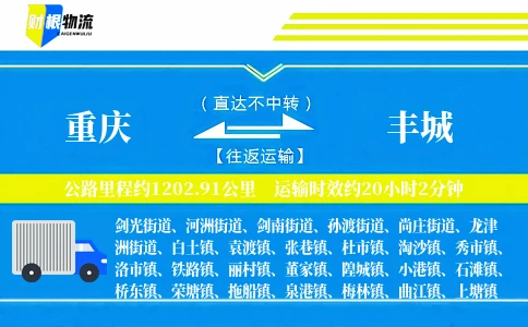 重庆到丰城物流公司